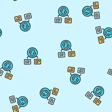 Context switching time management vector seamless pattern Illustration