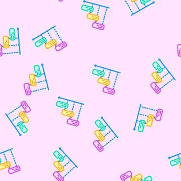 Context switching time management vector seamless pattern Illustration