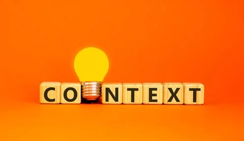Context symbol. Concept word Context on beautiful wooden blocks. Beautiful or Stock Photos