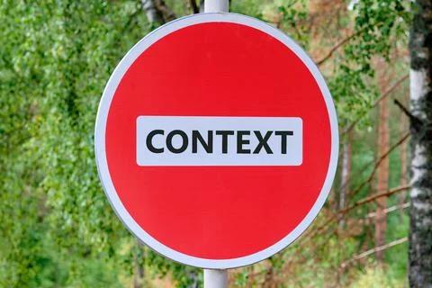 CONTEXT word on the sign entry is prohibited against the background of the .. Stock Photos