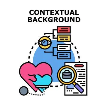 Contextual background forming understanding and searching employment Illustrazione stock
