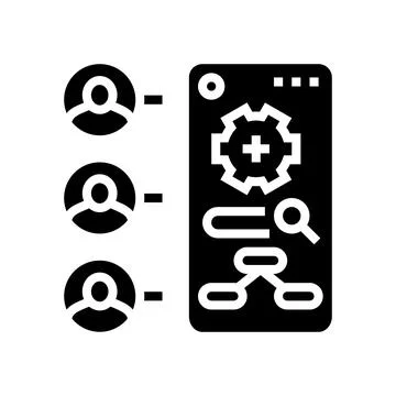 Contextual inquiry ux ui design glyph icon vector illustration Stock Illustration