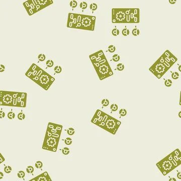 Contextual inquiry ux ui design glyph seamless pattern Stock Illustration