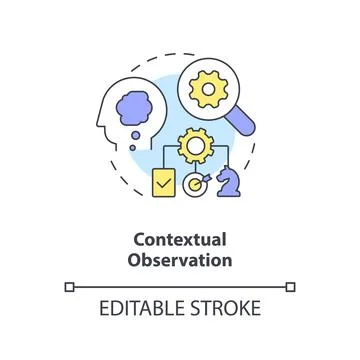 Contextual observation concept icon 스톡 일러스트