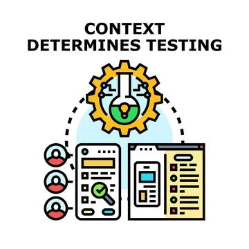 Contextual testing determining software and website quality Stock Illustration