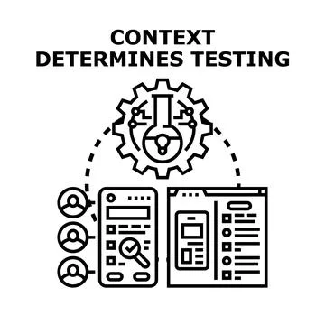Contextual testing determining software and website quality Illustrazione stock