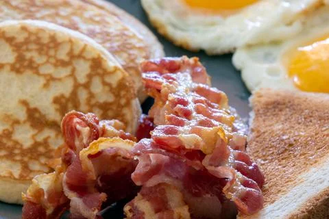 Continental breakfast on a plate Stock Photos