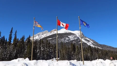 Continental Divide on Border of Banff and Kootenay National Parks, Vermilion Pas Vidéo 123167867