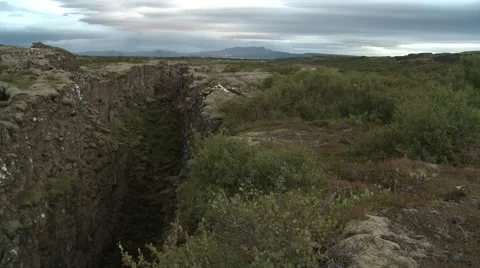 The continental drift in Iceland Stock Footage 2640006