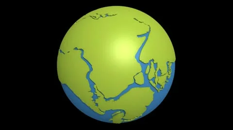 Continental drift pacific Stock Footage 10758293