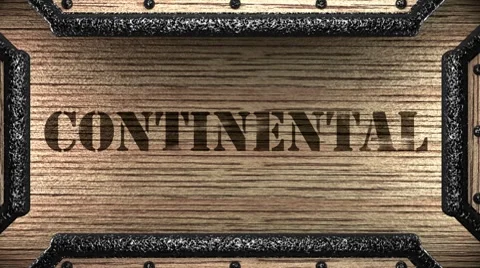 Continental on wooden stamp Stock Footage