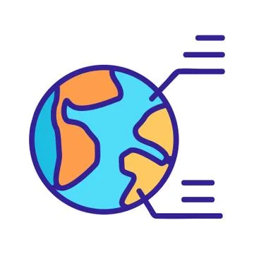 Continents icon vector. Isolated contour symbol illustration Stock Illustration