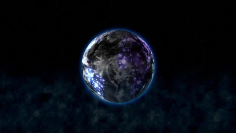 Continents Shine through the clouds Stock Footage 128233115