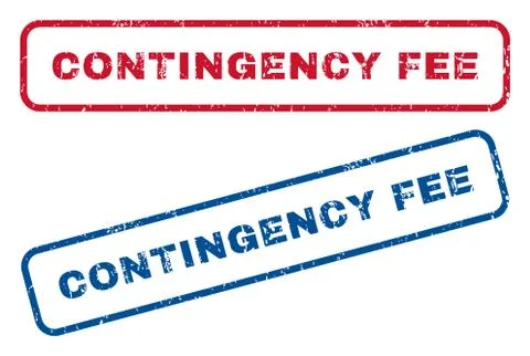 Contingency Fee Rubber Stamps Stock Illustration