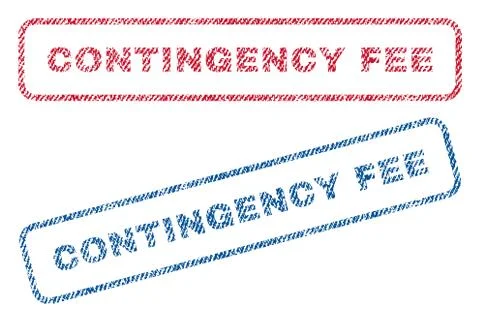 Contingency Fee Text Textile Seal Stamp Watermarks Stock Illustration