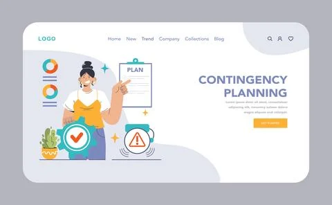 Contingency Planning concept. Flat vector illustration 库存插图