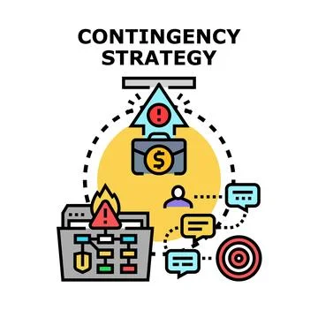 Contingency strategy concept for business risk planning Stock Illustration