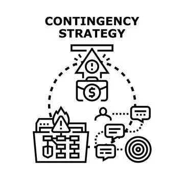 Contingency strategy concept for business risk planning 스톡 일러스트