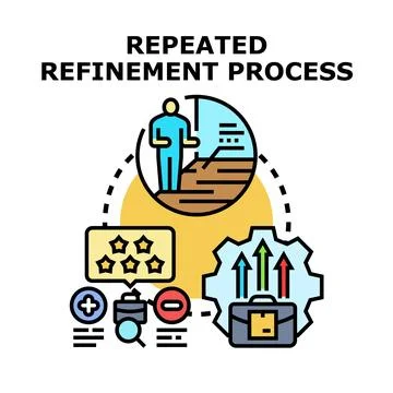 Continual improvement cycle for business development process Illustrazione stock