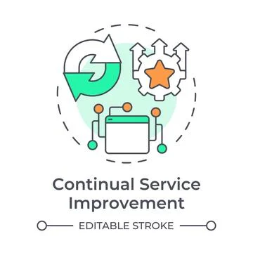 Continual service improvement multi color concept icon Stock Illustration