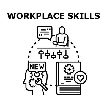 Continual workplace skills development through learning and feedback Stock Illustration