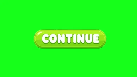 Continue button animated green oval UI button bouncing and clicking motion .. Vídeos de archivo 341906212