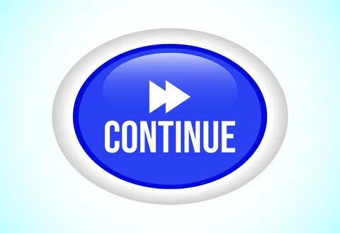 Continue button design illustration, Continue icon suitable for mobile app,.. Stock Illustration