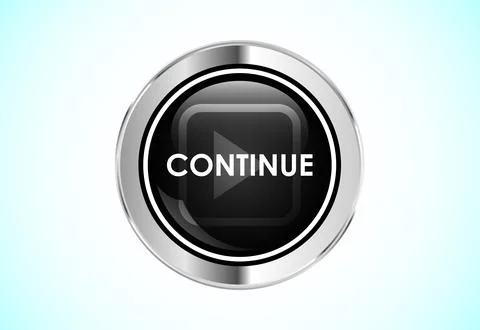 Continue button design illustration, Continue icon suitable for mobile app,.. Stock Illustration