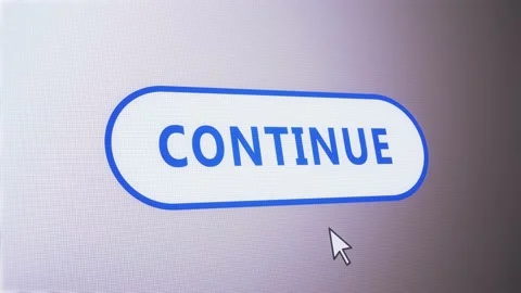 Continue icon button text click mouse label tag animation Stock Footage 146690785