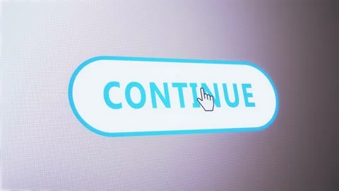 Continue icon button text click mouse label tag Stock Footage 219555929