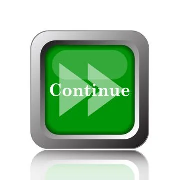 Continue icon. Internet button on black background.. Illustrazione stock