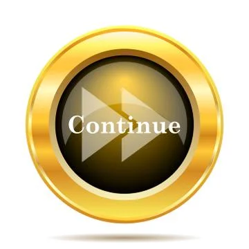 Continue icon. internet button on white background.. 스톡 일러스트