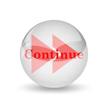 Continue icon. internet button on white background.. 스톡 일러스트