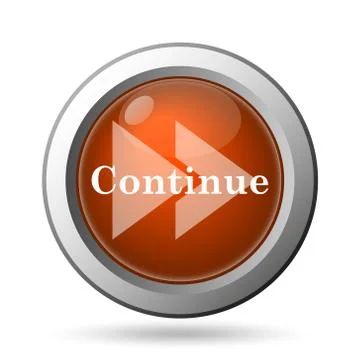 Continue icon. internet button on white background.. 스톡 일러스트