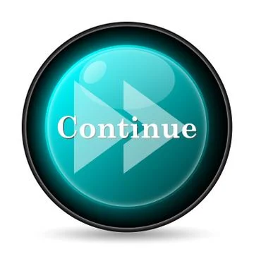 Continue icon. Internet button on white background.. 스톡 일러스트