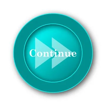  Continue icon. Internet button on white background. 스톡 일러스트