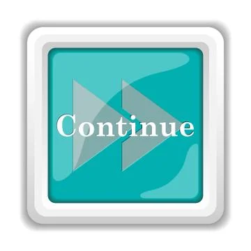 Continue icon. Internet button on white background.. Stock Illustration