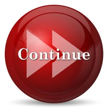 Continue icon. Internet button on white background.. 스톡 일러스트
