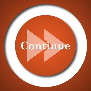 Continue icon. Internet button on white background. . 스톡 일러스트