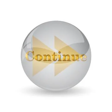 Continue icon. Internet button on white background. . 스톡 일러스트