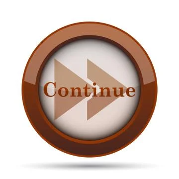 Continue icon. Internet button on white background. . 스톡 일러스트