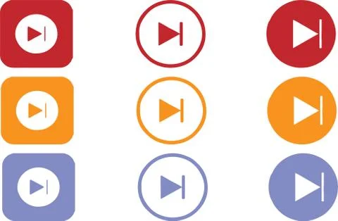 Continue icon isolated on white background Stock Illustration