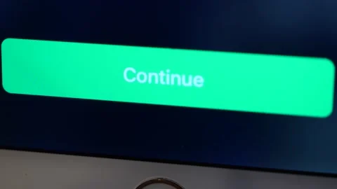 Continue message on phone screen Stock Footage 162486258