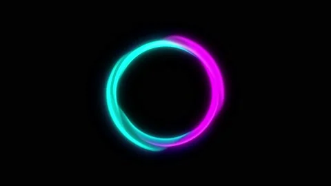 Continued rotation of the ring. The colors are blue and pink. Stock Footage 147437618