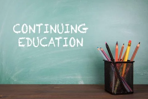 Continuing Education. Distance learning, courses, training and e-learning Stock Photos