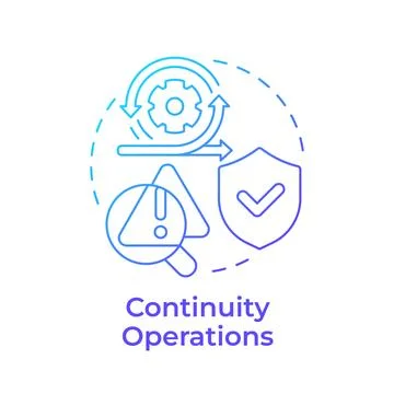 Continuity operations blue gradient concept icon Stock Illustration