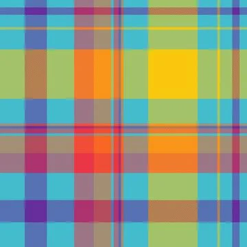 Continuity plaid vector texture, napkin fabric background tartan. Fade seam.. 库存插图