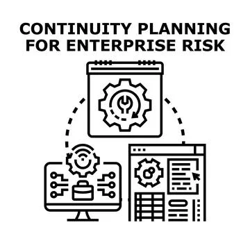 Continuity planning for enterprise risk management system Stock Illustration