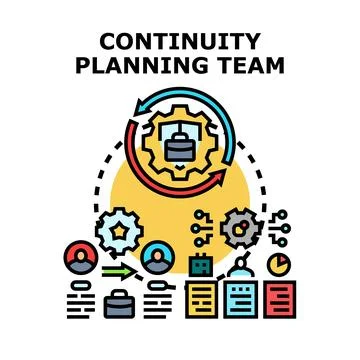 Continuity planning team developing business resilience strategy Stock-Illustration