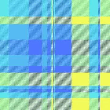 Continuity texture tartan textile, multi background check pattern. Coat fab.. Stock Illustration